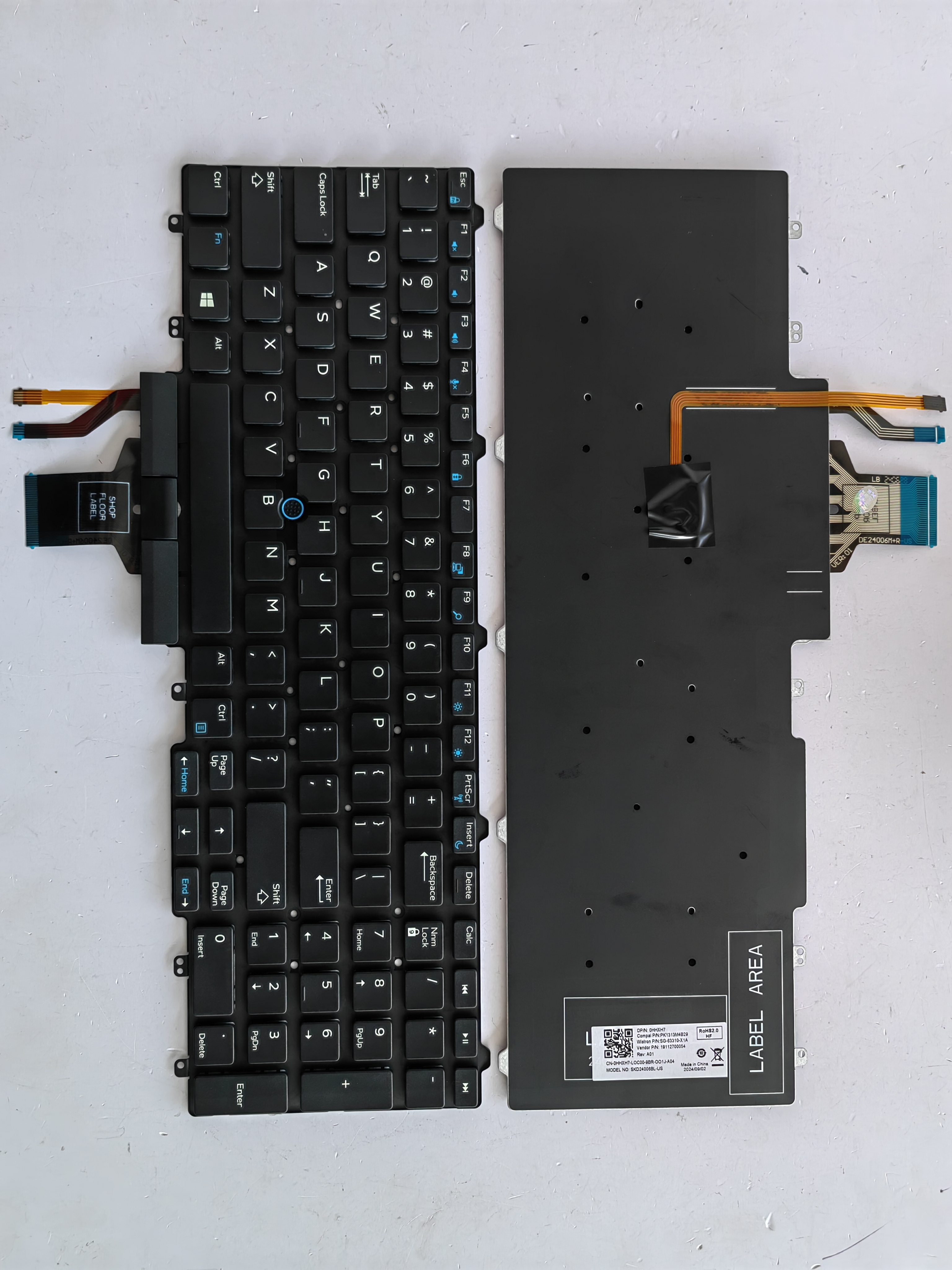 Picture of New Replacement Laptop Keyboard For DELL E5550 BLACK With Point (OEM) US Layout